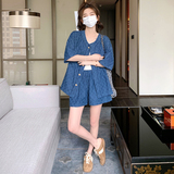 【新品】169-23058-P145牛仔纹路套装控198，女装套装/套裙，浙宝169A(原263)