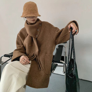新款现货70毛双面羊绒大衣 带围巾169-24084-P280K428图片