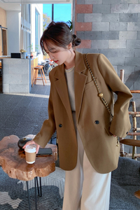 【现货】新款169-2316-P125控188 后背纽扣开叉宽松西装外套图片