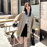 韩版宽松流行工装风外套女2025春秋季新款英伦风休闲显瘦气质风衣，女装短外套，浙宝169A(原263)