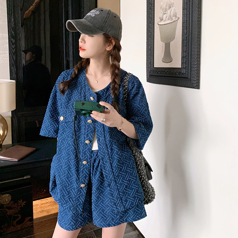 【新品】169-23058-P145牛仔纹路套装控198,女装套装/套裙,浙宝169A(原263)