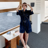 现货169-2221-P115时尚抽绳牛仔连体裤控178，女装连体裤，浙宝169A(原263)