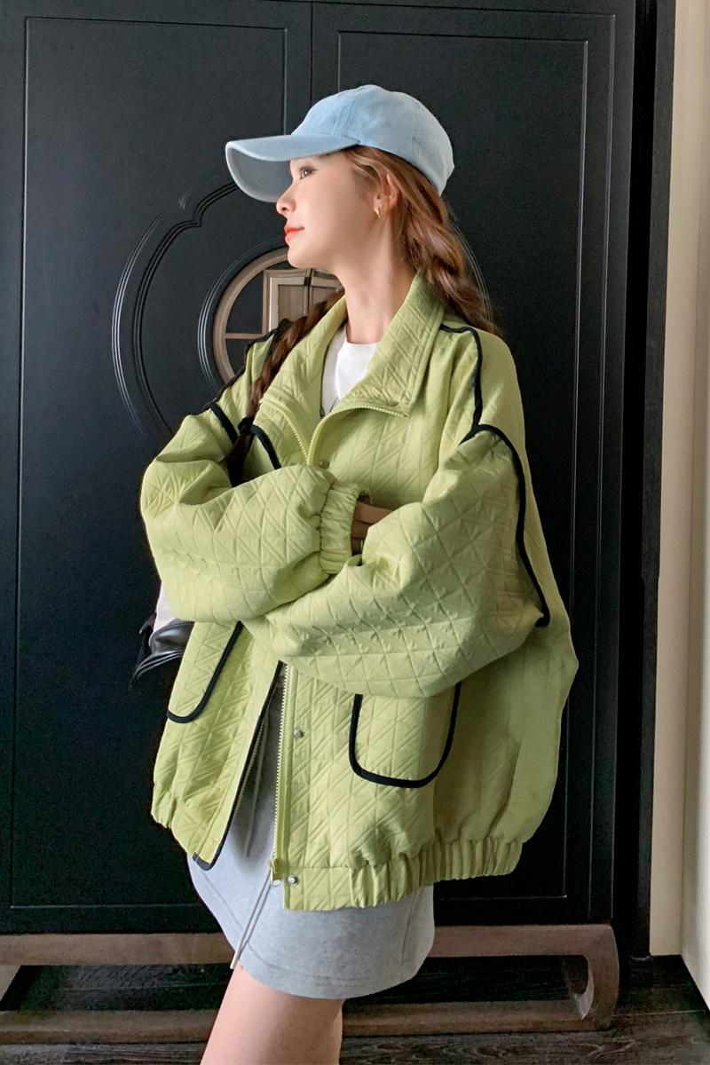 韩版设计感立领棒球服外套女2025春秋季新款宽松显瘦休闲夹克上衣,女装短外套,浙宝169A(原263)