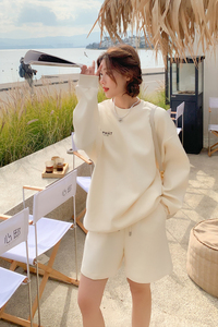 现货169-2310P145奶fufu简约时尚卫衣套装 控198图片