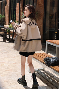 【新品】169-Q05-P130休闲短款工装风衣控188图片