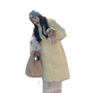 现货169羽绒服Y010-P225K348马卡龙色奶黄色羽绒服图片
