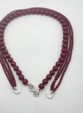 欧美外贸饰品时尚百搭气质个性夸张项链女多款颜色项链酒红色项链