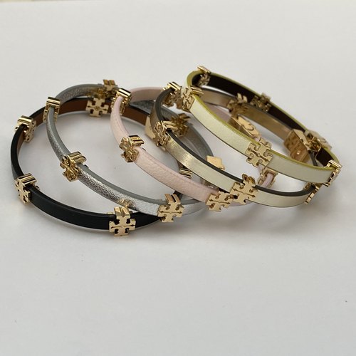 欧美外贸原单TB小羊皮真皮镀真金手链汤家