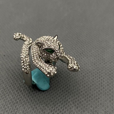 欧美外贸饰品时尚百搭个性夸张戒指多款戒指指环豹子戒指开口调节