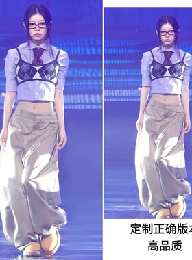 【做货中】Moka同款卡其色阔腿工装裤女韩版时尚休闲百搭长裤子