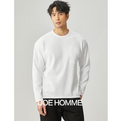 UOE春季新品SOLOTEX轻柔速干面料华肤格纹理抗皱男士圆领长袖T恤