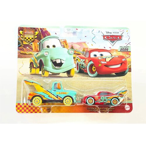 2026 美泰 Pixar Cars 汽车总动员 两辆装 玩具合金车模型系列