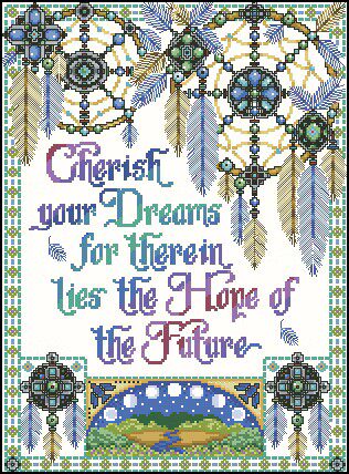 十字绣电子图纸302捕梦网 156w*212h 29色 xsd源文件