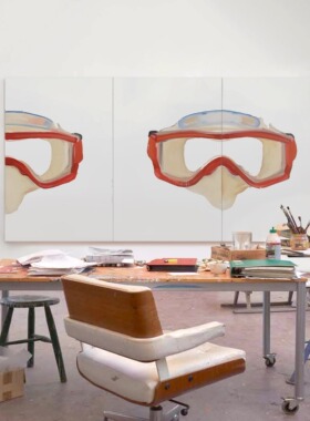 CRISISART NO.69 艺术微喷 油画装饰画潜水镜 抽象实木白色现代