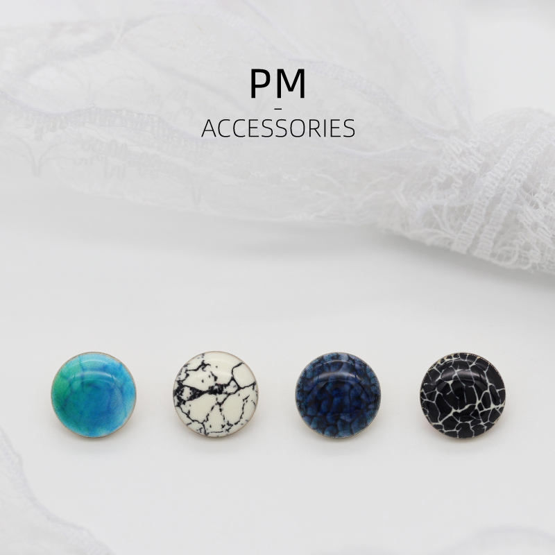 10.5mm裂纹点油金属衬衫小纽扣百搭衬衣针织开衫T恤领口扣子钮扣