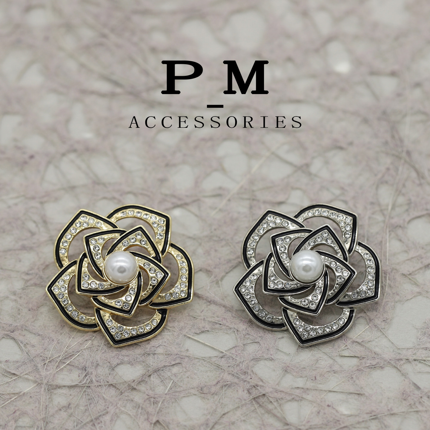 小香风山茶花35mm金属纽扣女上衣西装毛衣外套花朵珍珠装饰扣子,居家布艺,纽扣,淘宝优惠券,粉丝福利购,淘宝优惠卷