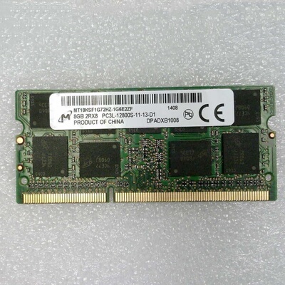 镁光8G DDR3L 1600 ECC SODIMM MT18KSF1G72HZ-1G6E2ZF笔记本内存