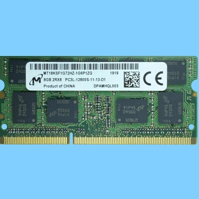 镁光MT18KSF1G72HZ-1G6P1ZG 8G 2RX8 PC3L-12800S ECC SODIMM内存
