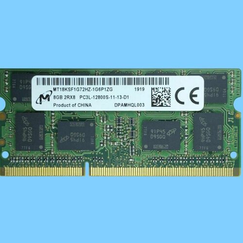 镁光MT18KSF1G72HZ-1G6P1ZG 8G 2RX8 PC3L-12800S ECC SODIMM内存