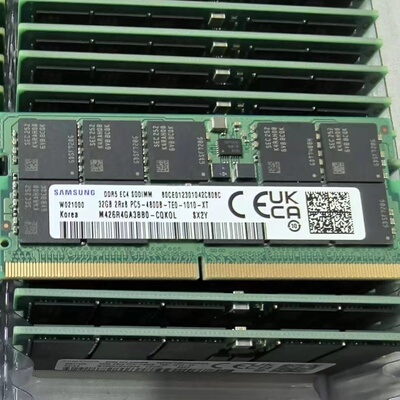 三星32G 2RX8 PC5-4800B-TE0-1010-XT DDR5 EC4 SODIMM笔记本内存