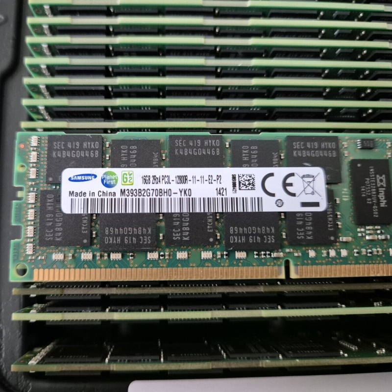 三星16G 2RX4 PC3L-12800R 1600 REG M393B2G70BH0-YK0服务器内存