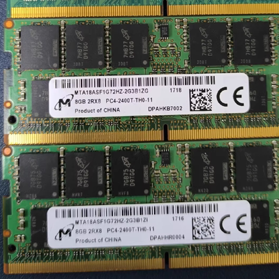 镁光MTA18ASF1G72HZ-2G3B1 8G DDR4 2400 ECC SODIMM工作站内存条