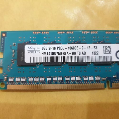 SK海力士8G 2RX8 PC3L-10600E-9-11/12-E3 1333纯ECC UDIMM内存条