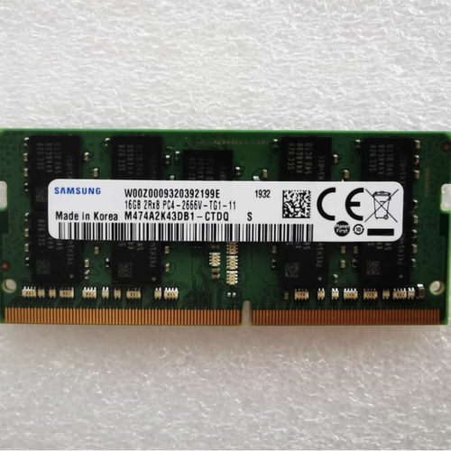 三星16G 2RX8 PC4-2666V ECC SODIMM M474A2K43DB1-CTD笔记本内存