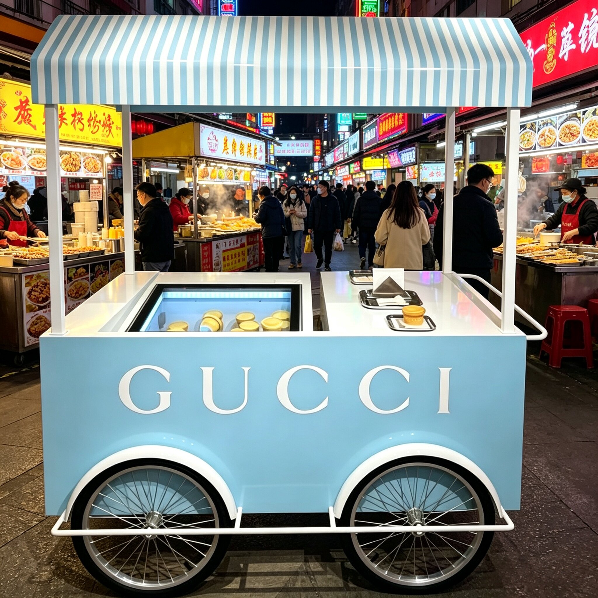 新品定制商用冰淇淋展示售卖车
