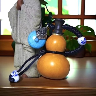 天然开口小葫芦文玩手把随身装 朱砂小药丸挂件包浆葫芦 米装