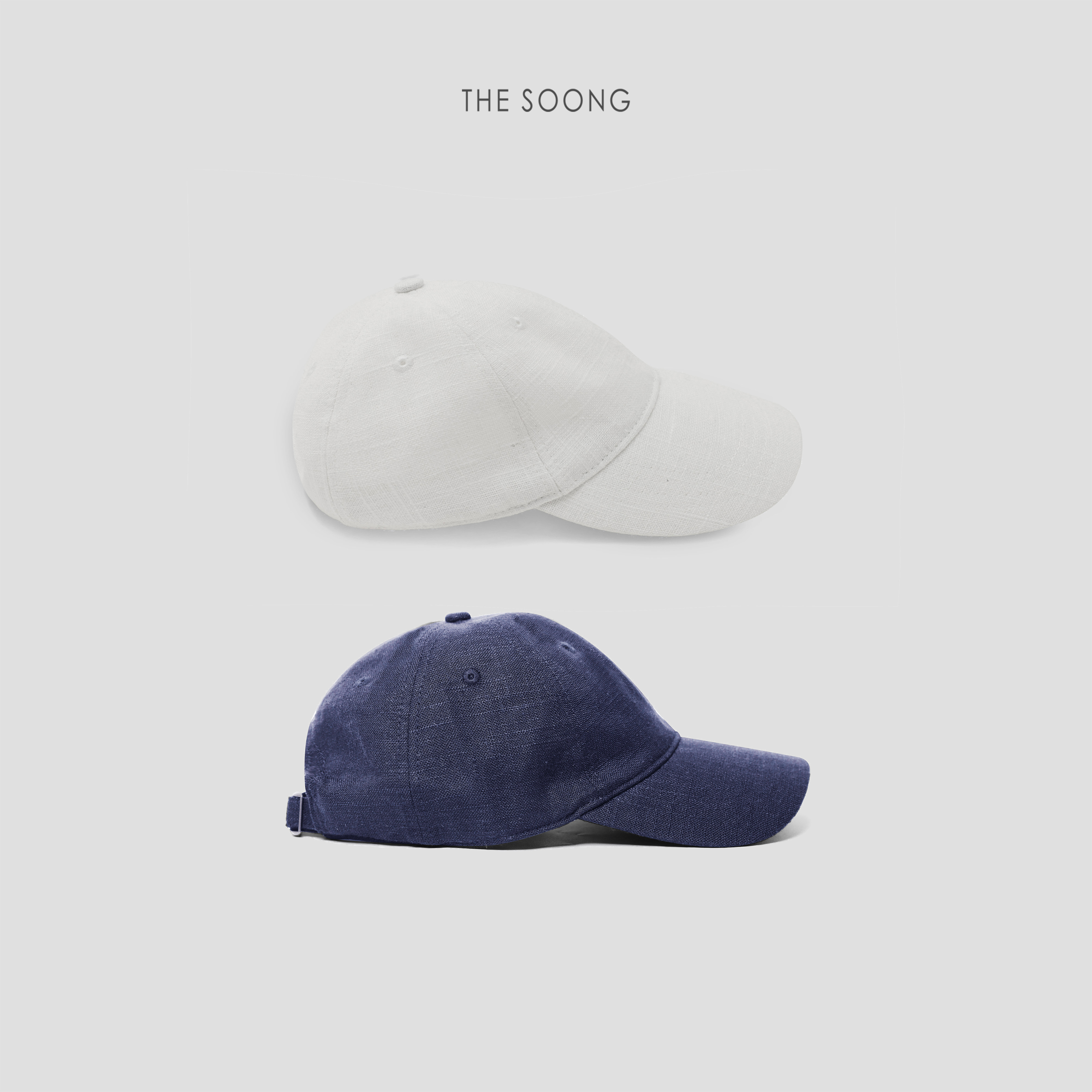 THESOONG/26s早春新品苎麻棉可调节百搭透气圆领鸭舌帽子4660