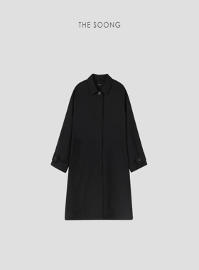 THESOONG/Camden 100%精仿羊毛285g舒适插肩光感廓形风衣4868