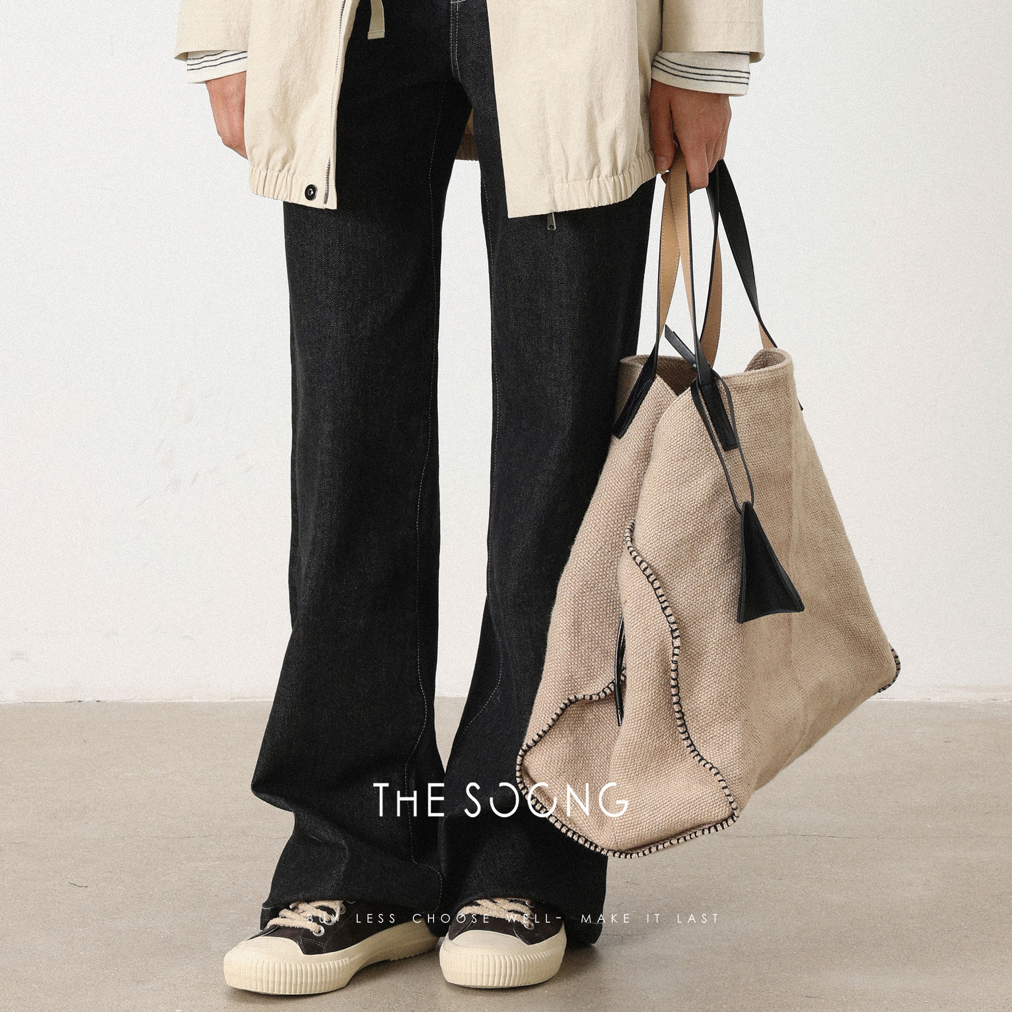 THESOONG麻布单肩包大包