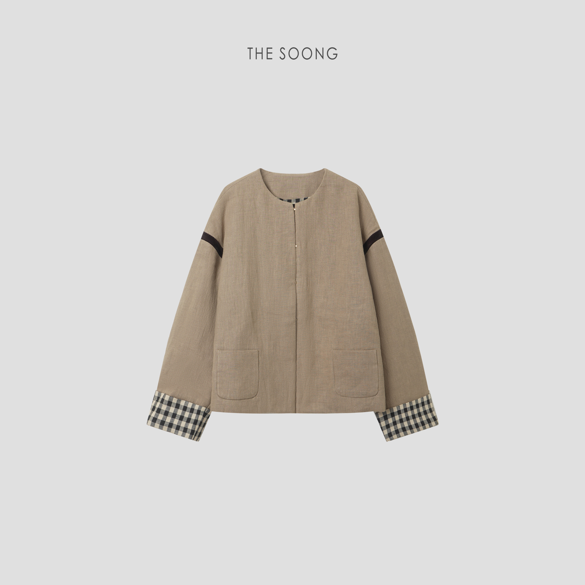 THESOONG慵懒风圆领短外套