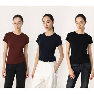 圆领T恤女 100%极细高支美丽诺羊毛轻量化短袖 THESOONG 零感亲肤
