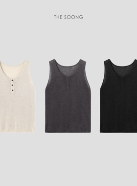 THESOONG/自在无拘 进口和纸纱天然环保轻盈无袖背心6504