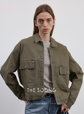 【断码清仓】山本90s无性别重酵洗春季女纯棉衬衫款中古外套2644