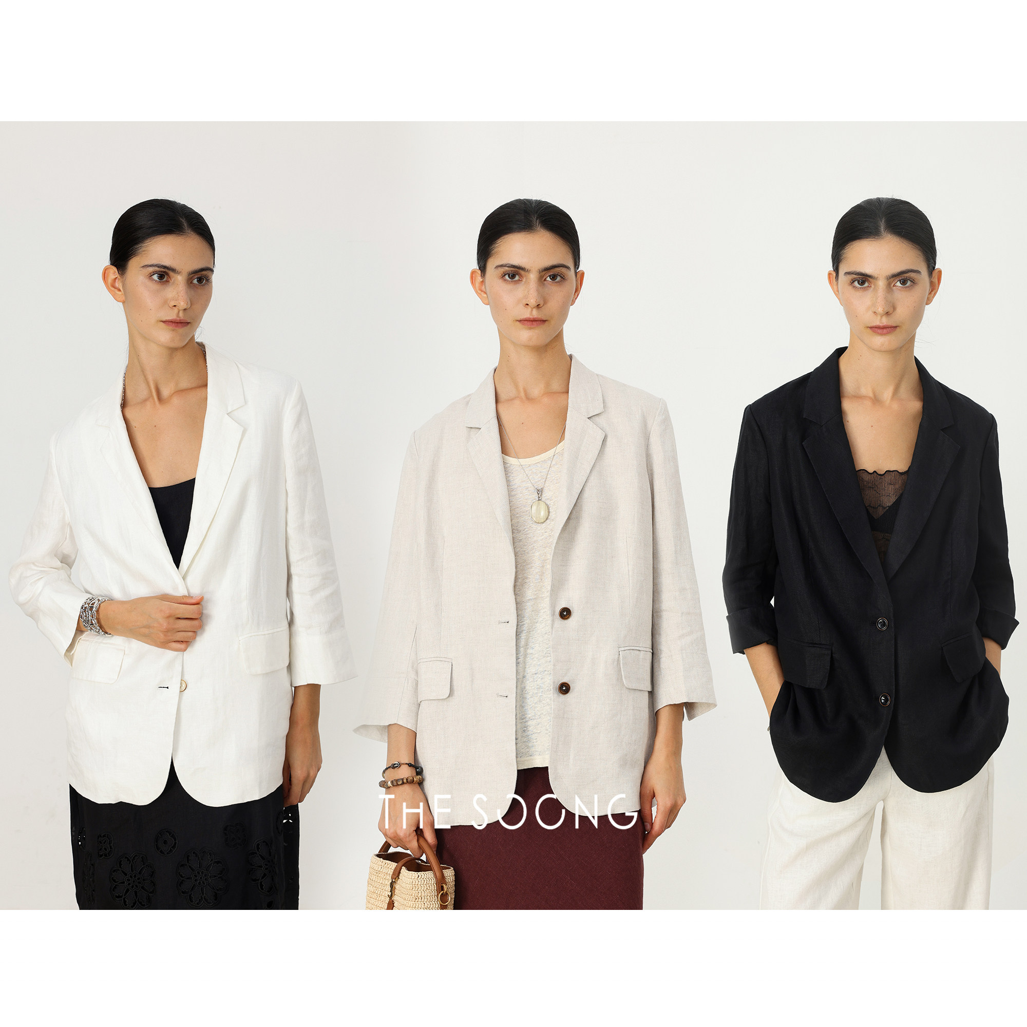 THESOONG/凉感西装 夏季纯天然亚麻自然褶皱肌理七分袖西装女6652,女装/女士精品,西装,淘宝优惠券,粉丝福利购,淘宝优惠卷