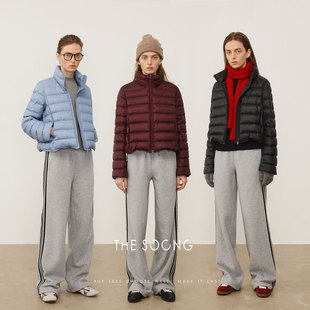 THESOONG/小骨鹅绒 新款女装高级90白鹅绒保暖立领羽绒服外套8287