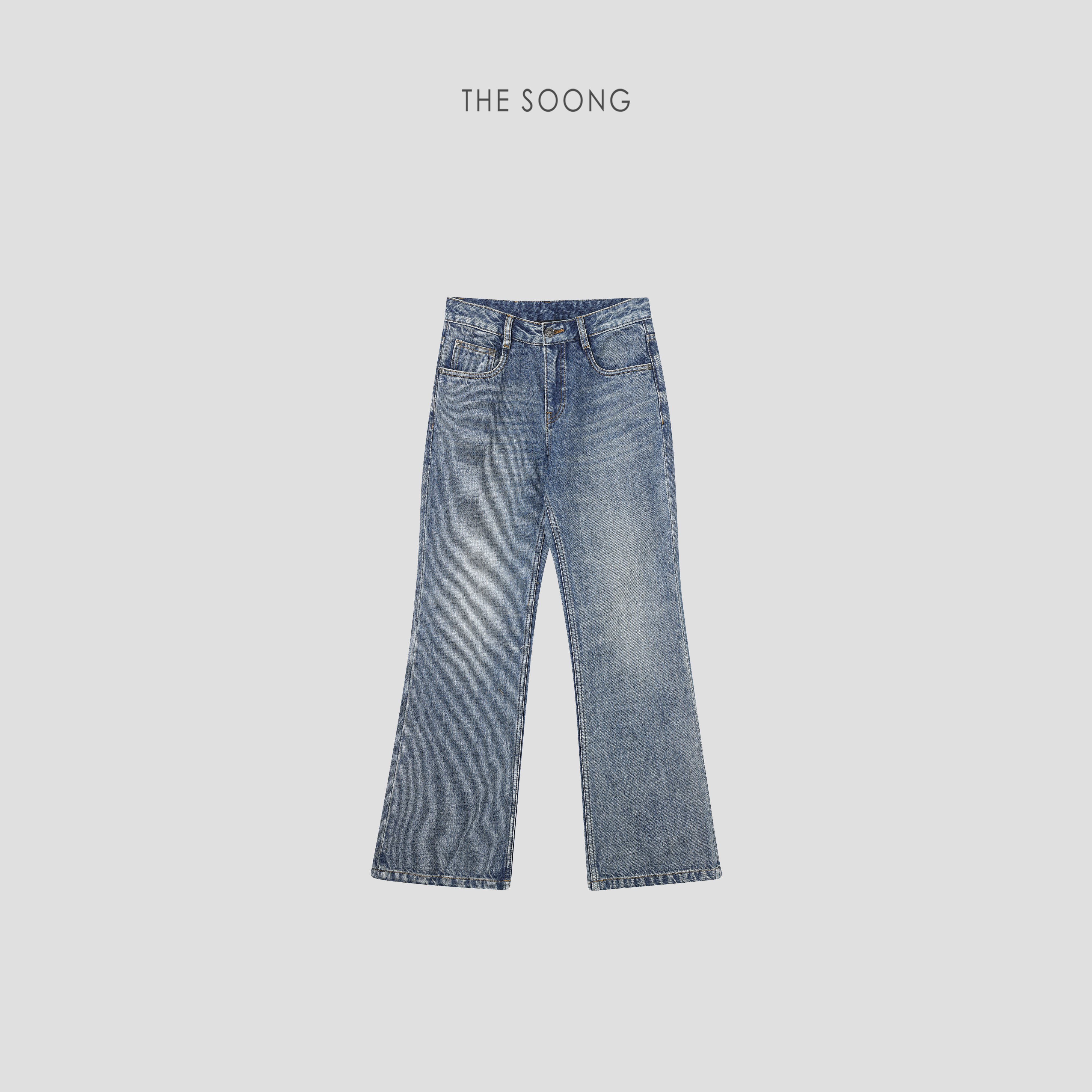 THESOONG纯棉微喇牛仔裤