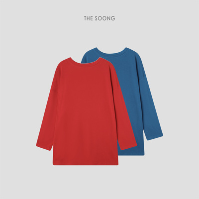 THESOONG圆领长袖T恤上衣