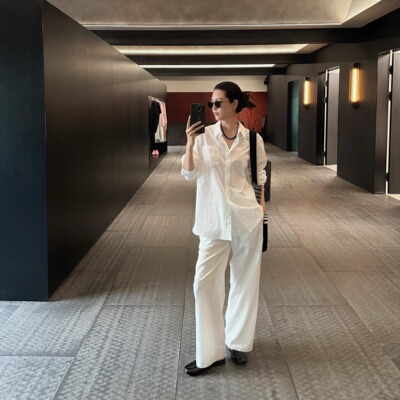 THESOONG/莱赛尔直筒休闲裤