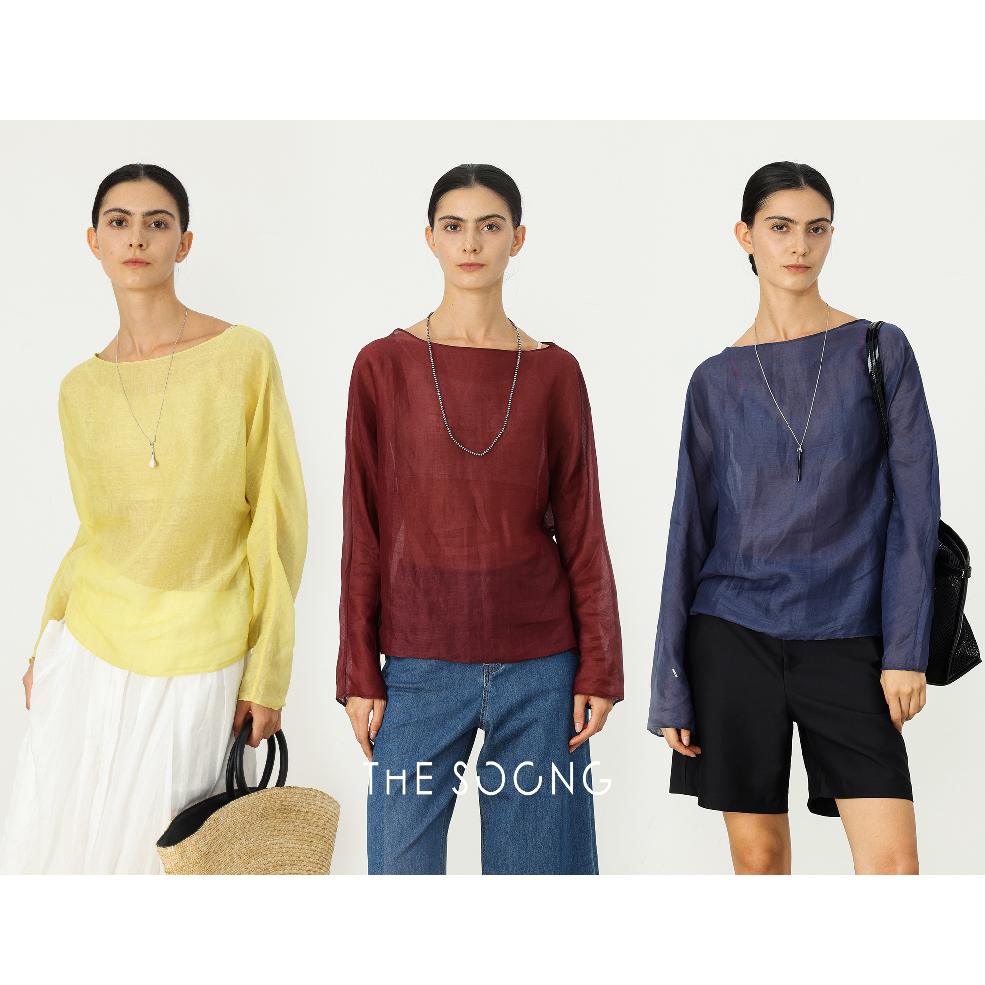 THESOONG苎麻透感衬衫