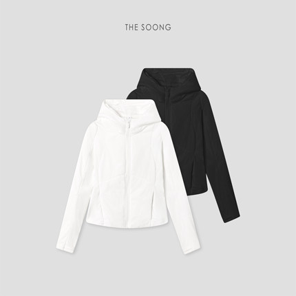THESOONG/曼妙塑型 极简轻盈保暖塑型线条感连帽棉服外套女8265