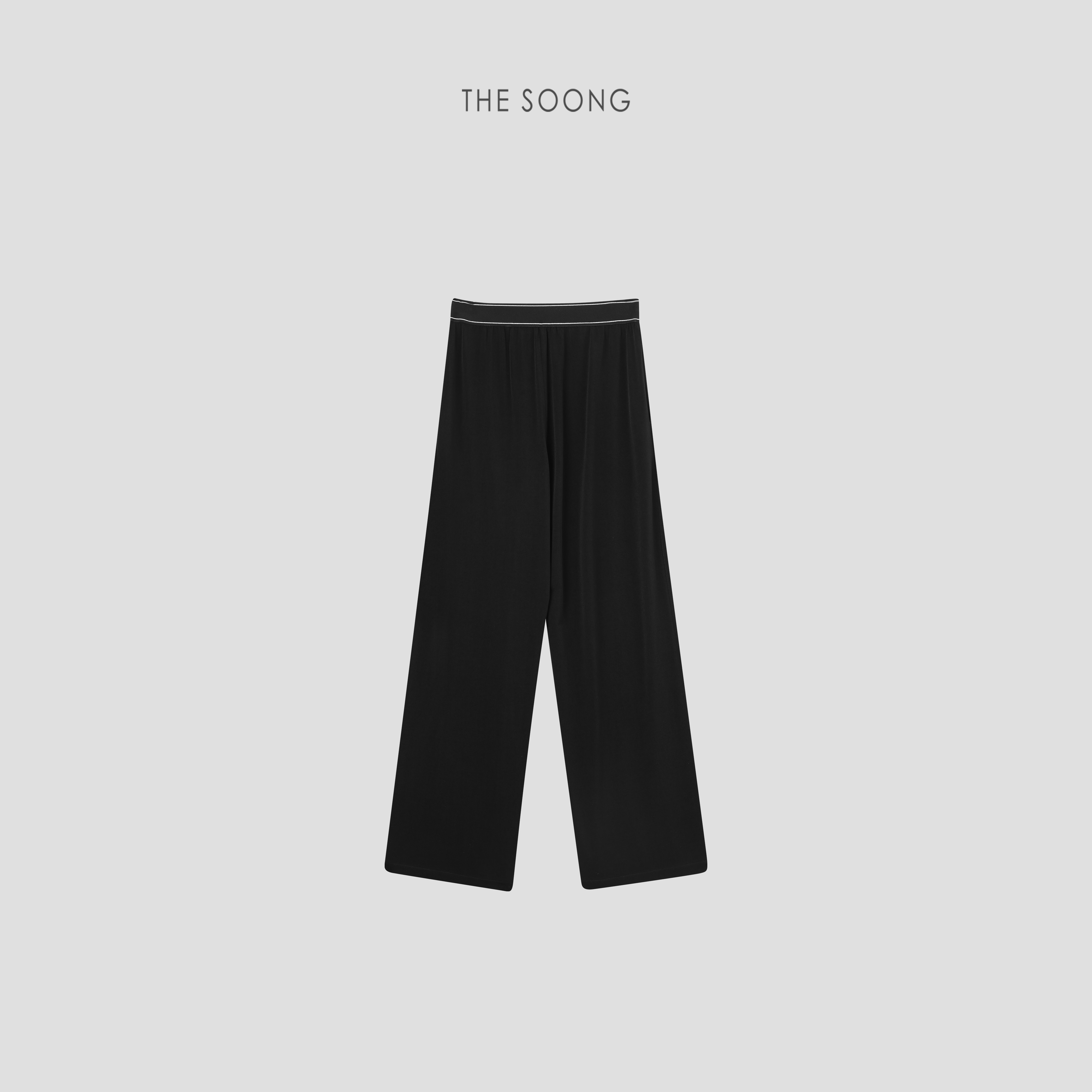 THESOONG/空调裤 夏季极简爽滑触感精裁垂感橡筋腰女士休闲裤6925