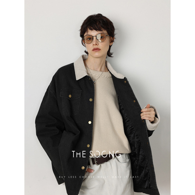 THESOONG复古夹棉牛仔外套