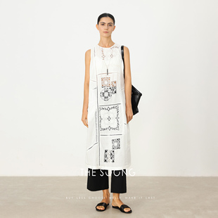 100%棉浮雕镂空刺绣艺术感长款 夏季 连衣裙6605 肌理之美 THESOONG