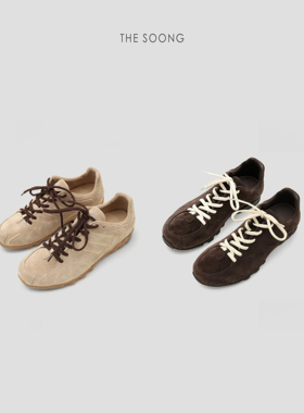 THESOONG/新品复古高丝光牛京柔软内羊皮时尚百搭系带休闲鞋8292