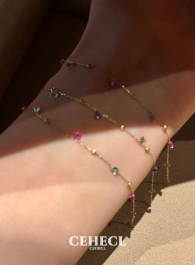 S925纯银爆闪彩钻锆石手链高颜值