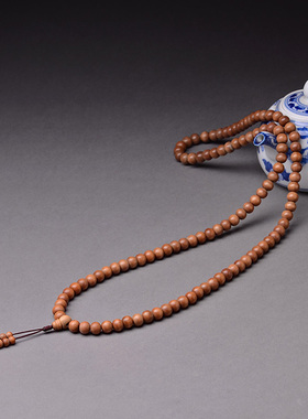 逸品〓野生林印度老山檀香佛珠手链8.2mm108颗手工珠迈索尔老料